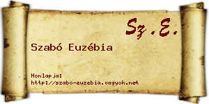 Szabó Euzébia névjegykártya